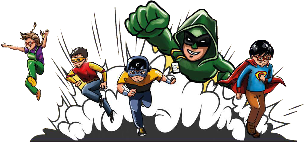 The Code Crafters School IT-superhero team.